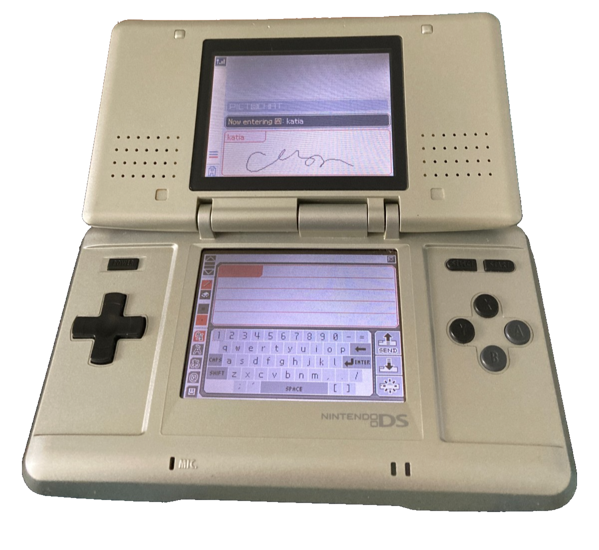 Nintendo DS Original Console NTR-001 with Charger Silver - Tested