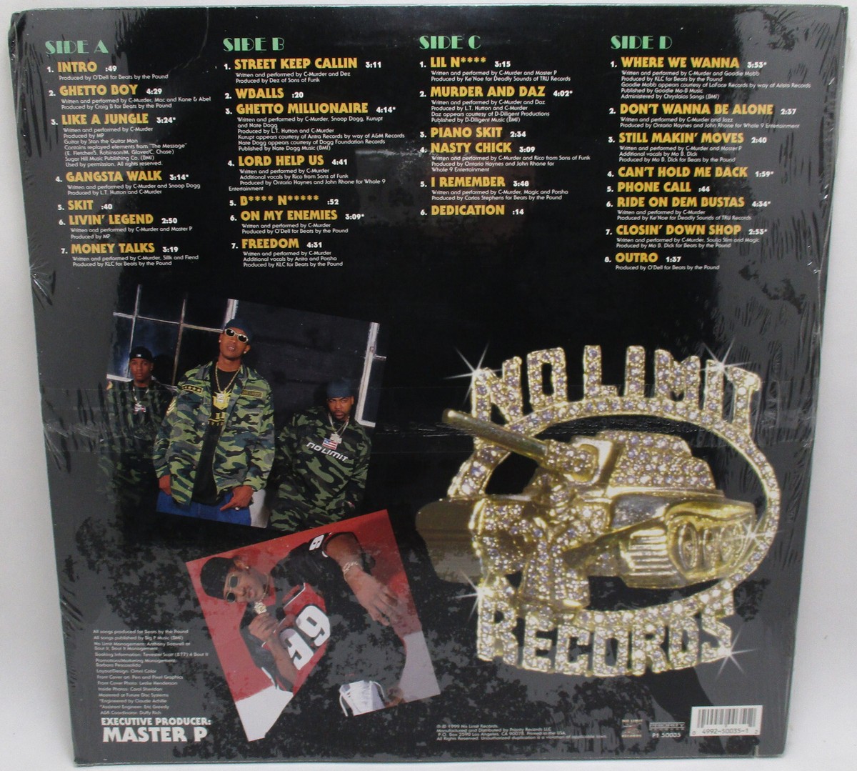 C-MURDER - BOSSALINIE ( 2xLP ) No Limit 1999 Still Sealed Brand