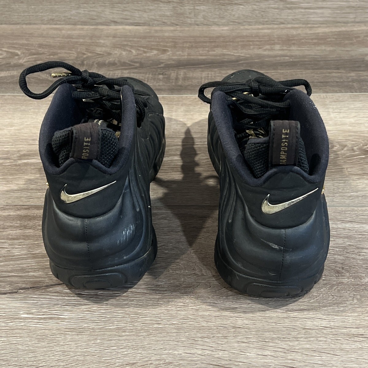 Nike Air Foamposite Pro Black Metallic Gold - Size 9.5 | eBay