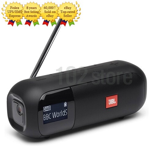 JBL Tuner 2 FM Waterproof Radio Bluetooth Speaker JBLTUNER2BLK _No