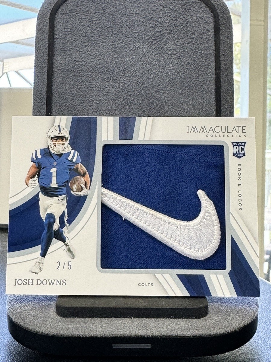 Josh Downs NIKE Swoosh Patch RC 2023 Immaculate Rookie Logos #2/5