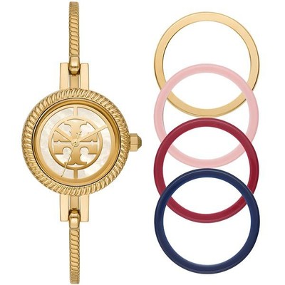 TORY BURCH TBW4029 Womens Reva Gold-Tone Stainless Steel Bangle