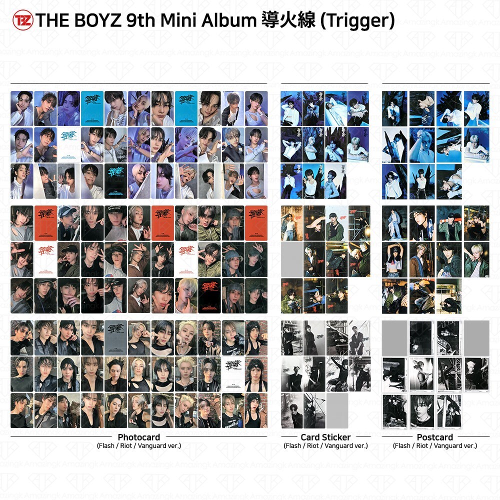 The Boyz 9th Mini Album 導火線 TRIGGER Official Photocard Postcard