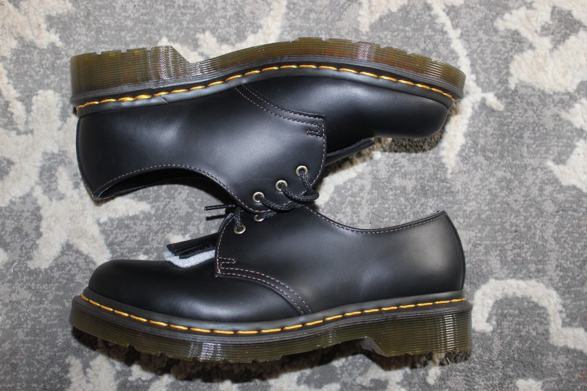 Dr. Martens 1461 Leather Oxford Tassel Shoes Black Womens Size 7