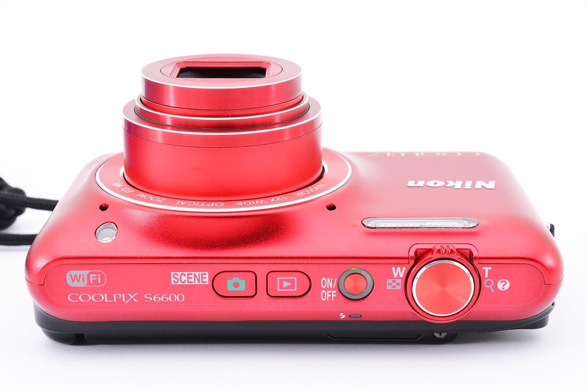 NIKON COOLPIX S6600 16MP Camera WiFi Red Mint | eBay