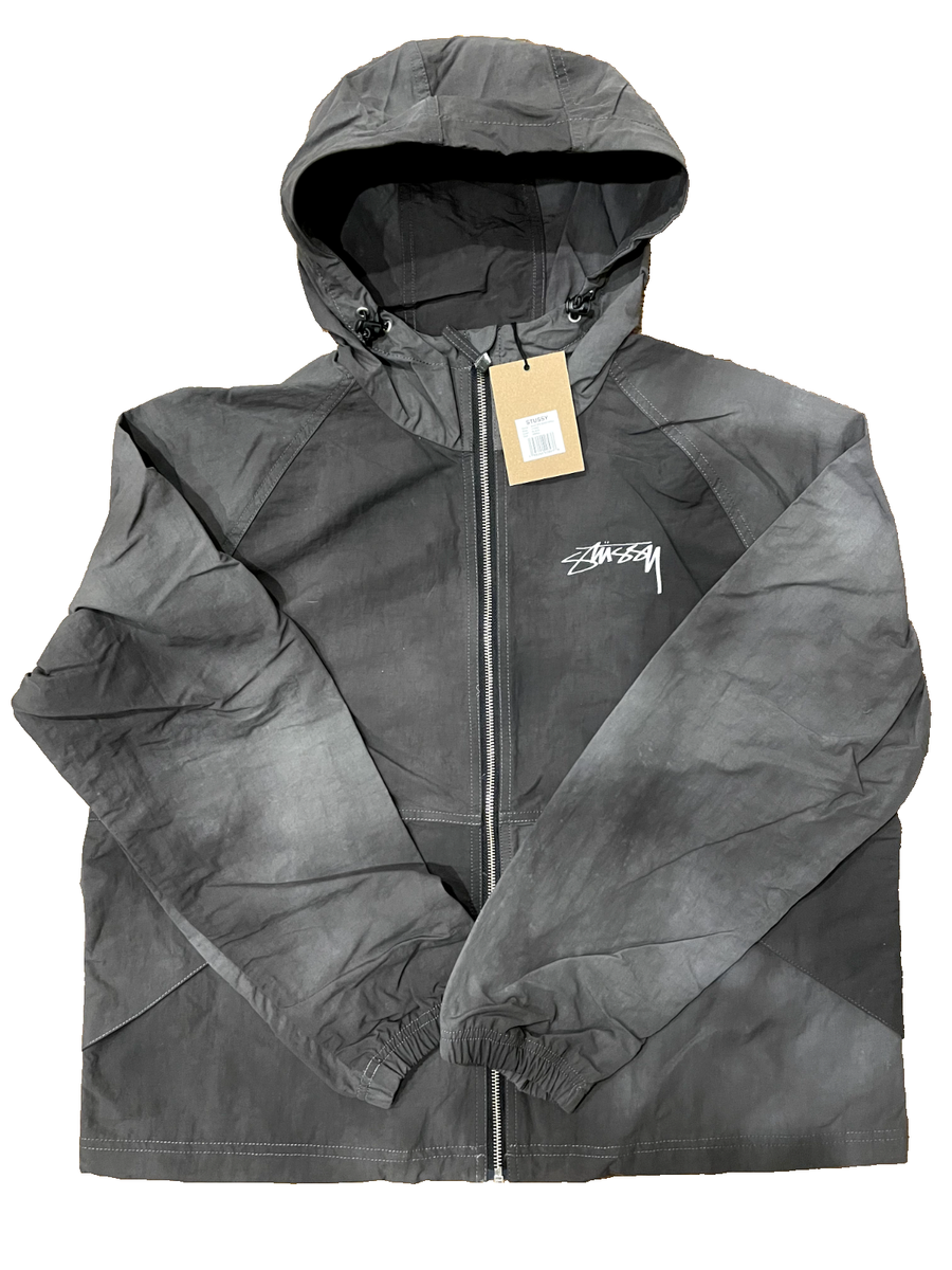 Stussy WAVE DYE BEACH SHELL Style 115647 Windbreaker Jacket Black