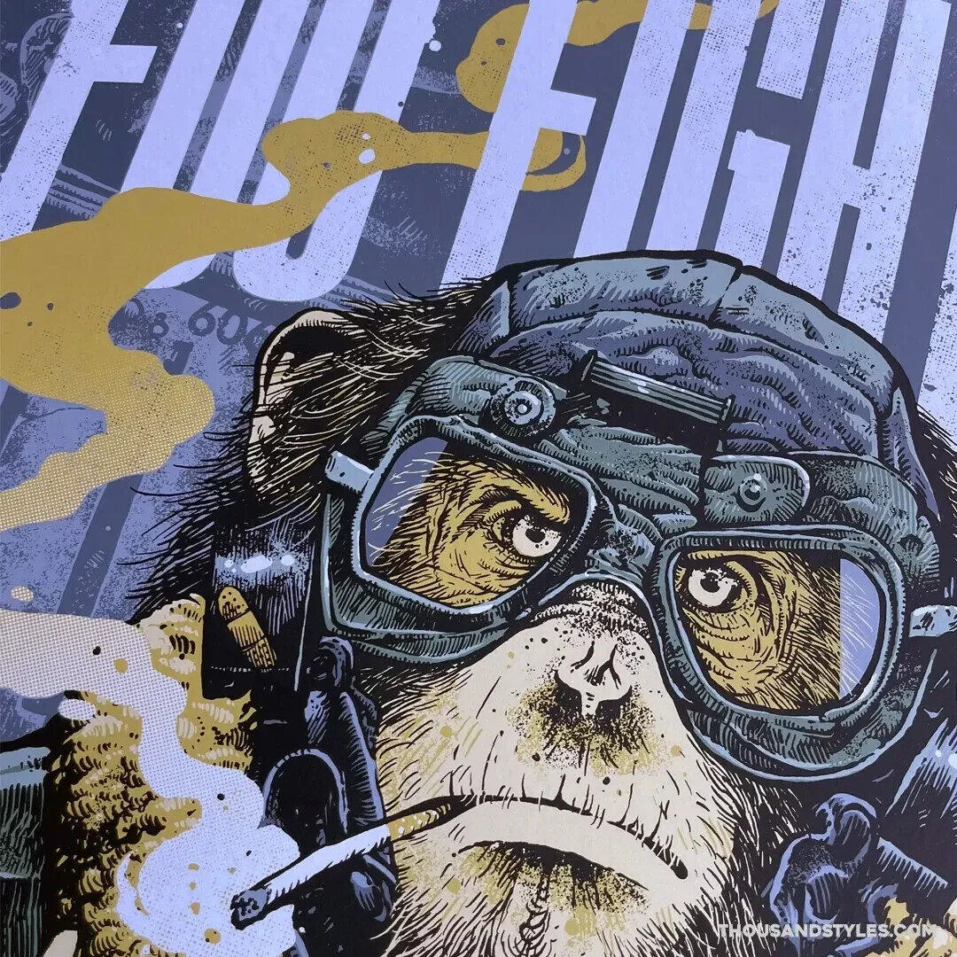 シルクスクリーンポスFOOFIGHTERS フレーム付き Foo Fighters Show