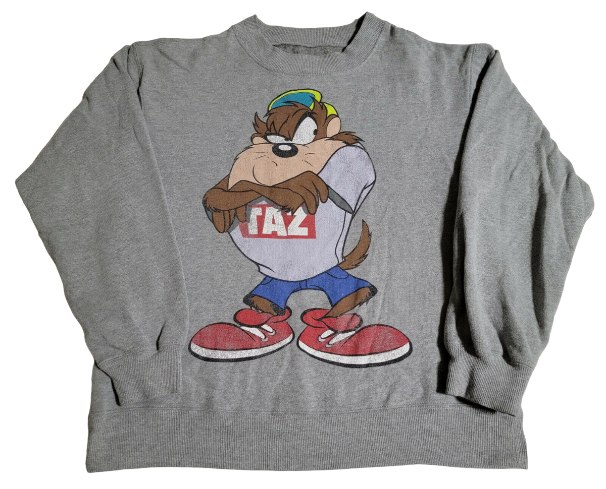 Vintage 90s Looney Tunes Taz Tasmanian Devil Rap Hip Hop