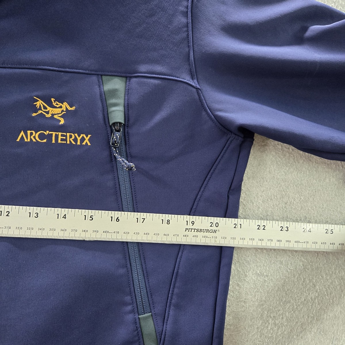 Arc'teryx Men Jacket S Blue Gamma SV Polartec Logo Gold Embroidery