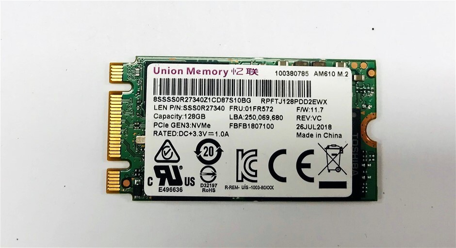 ✔️ Lenovo Union Memory 128GB SSD NVMe PCIe M.2 2242 SSS0R27340