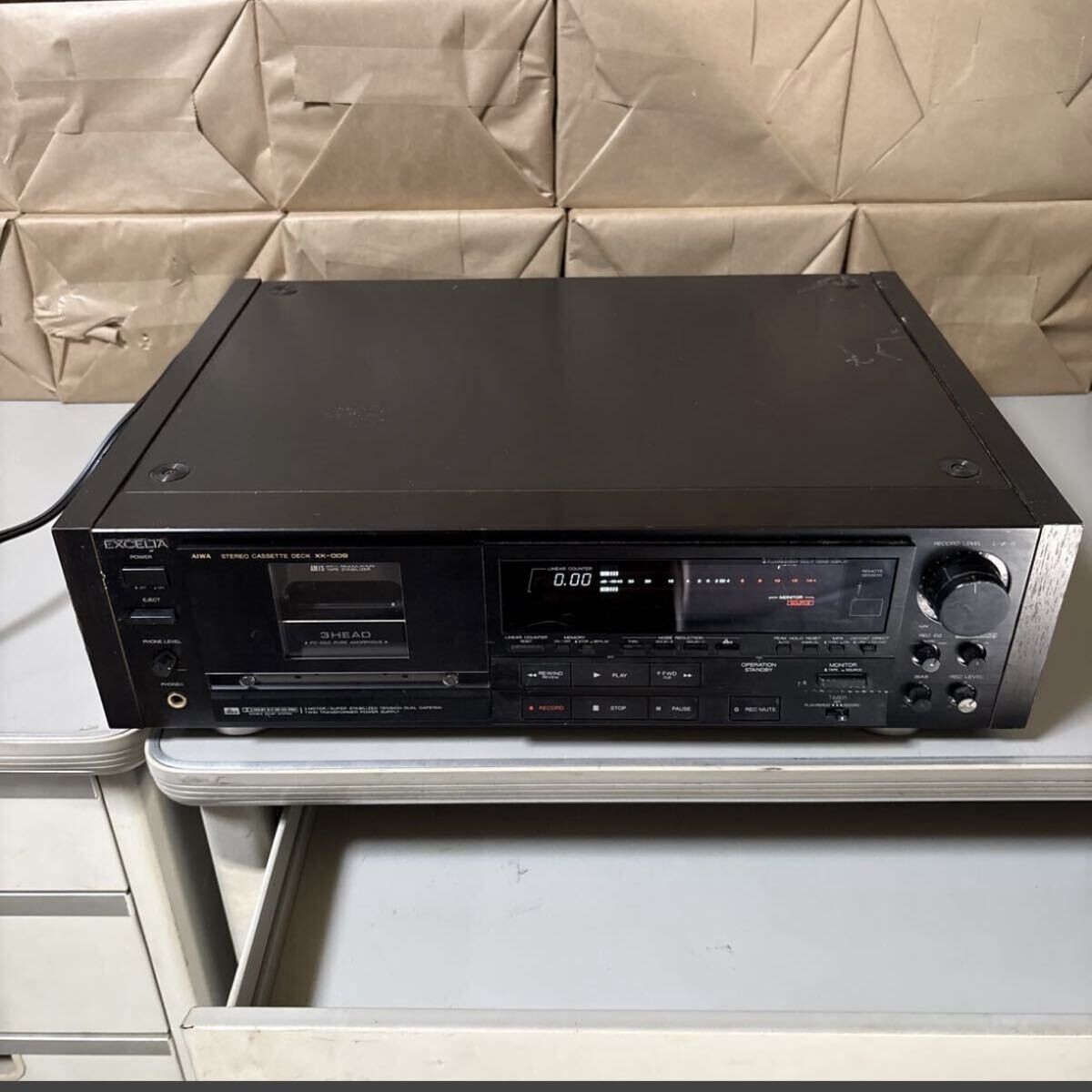 JUNK AIWA EXCELIA XK-009 Stereo Cassette Deck Black | eBay