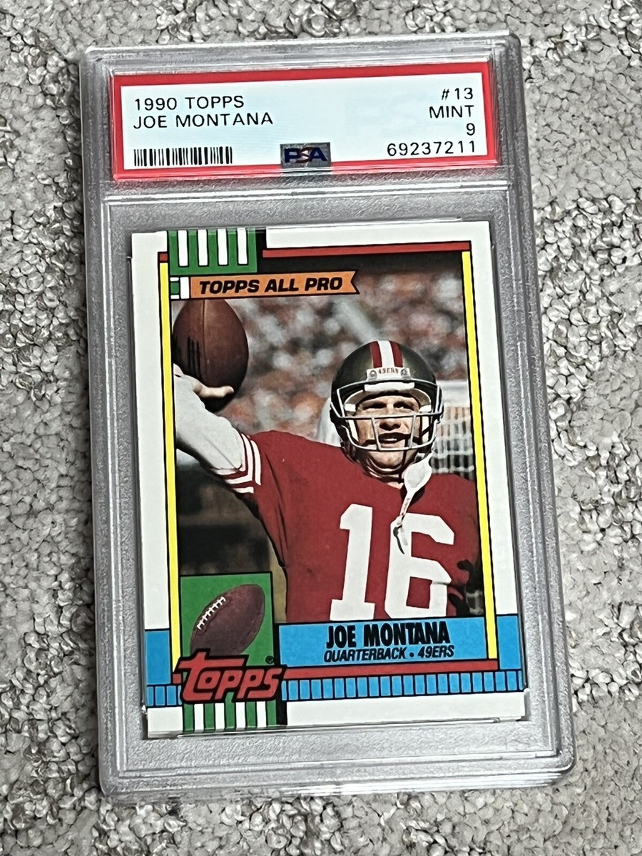 PSA 9 MINT FOOTBALL CARD 1990 TOPPS JOE MONTANA HOF SAN FRANCISCO