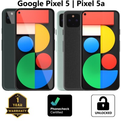 Google Pixel 5 & 5a 5G - 128GB - Black | Green (Unlocked