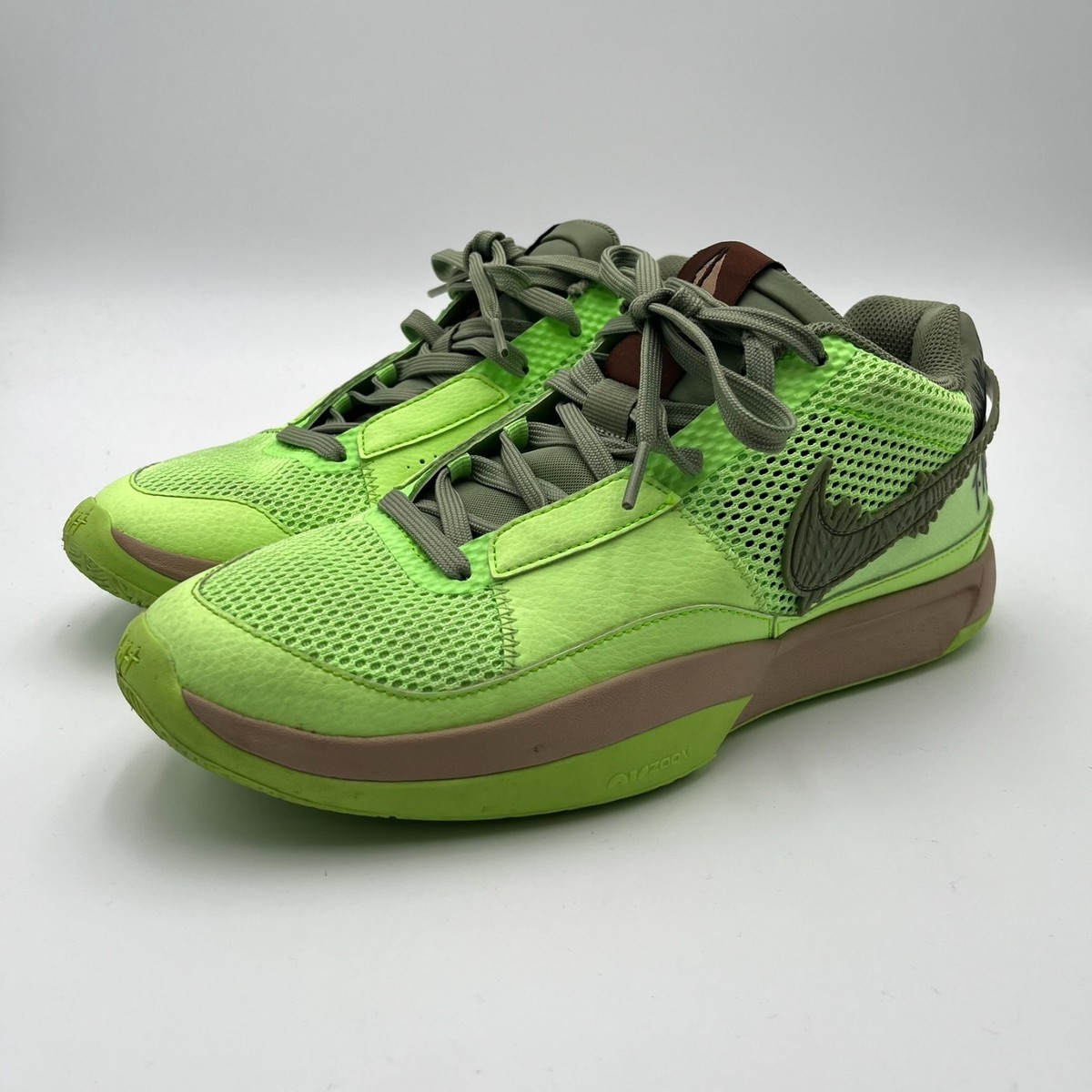 Nike JA 1 Low Halloween Zombie Green Ja Morant Size 8.5 Basketball