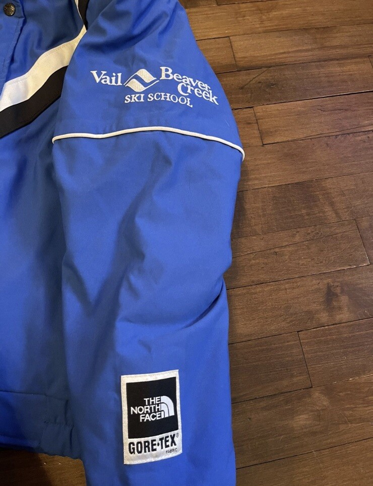 Vintage North Face Gore-Tex Vail Ski School Blue Puffer winter