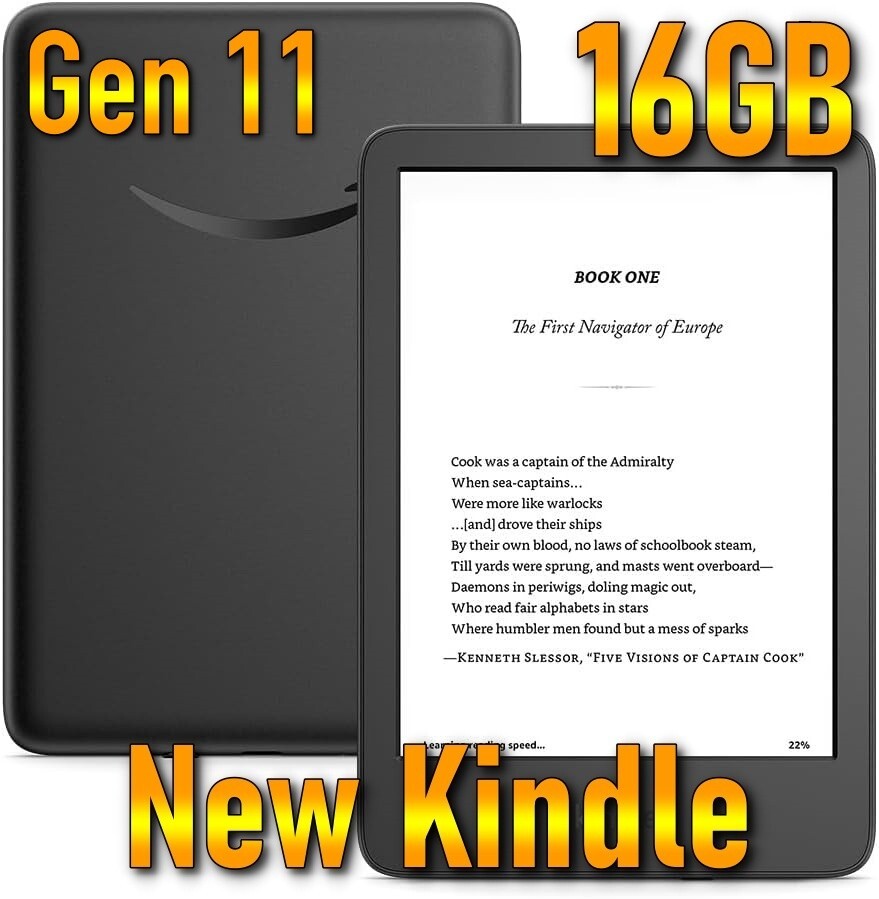 New Amazon Kindle 2024 11th gen 16 GB Without ads - Lightest most
