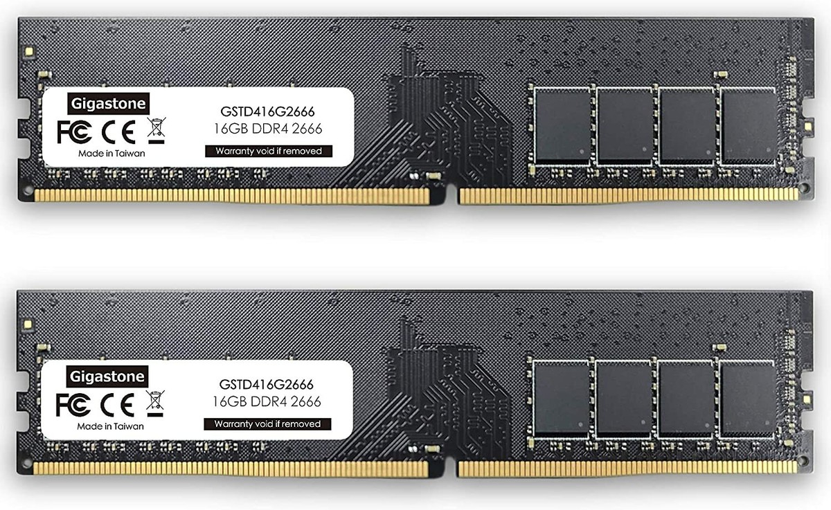 Gigastone DDR4 32GB (16GBx2) 2666MHz PC4-21300 CL19 1.2V UDIMM 288