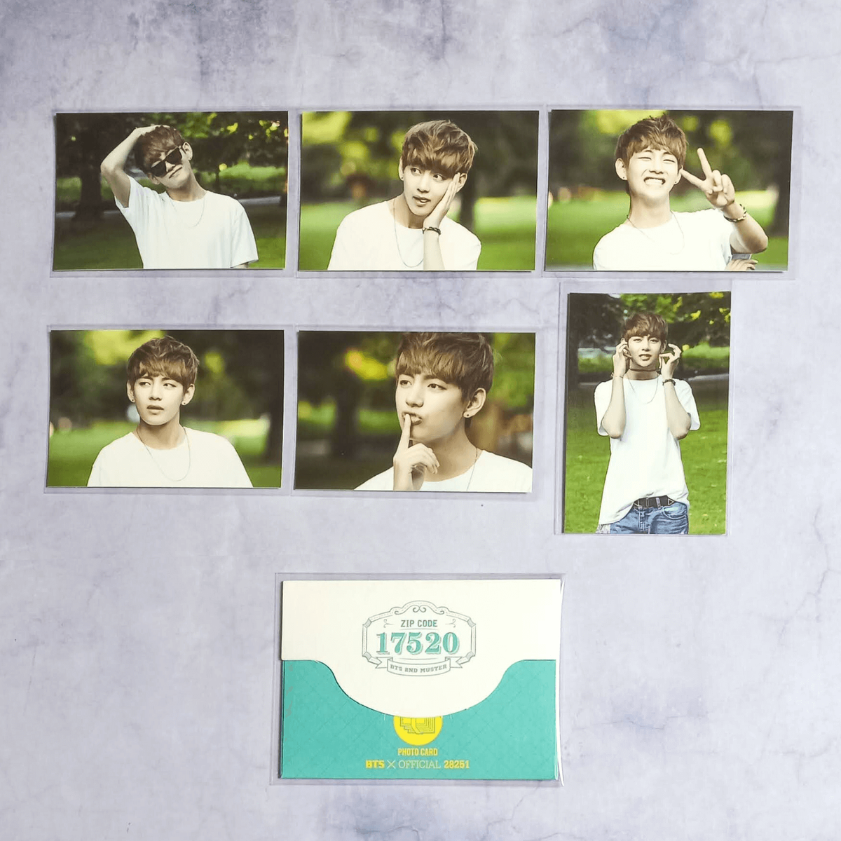 BTS 2nd Muster ZIP CODE 17520 Official Mini Photo Card - V Set of