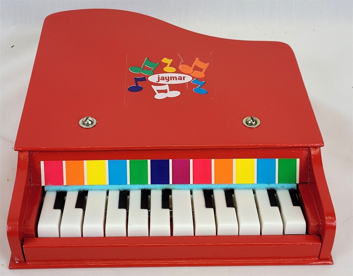 Jaymar Wooden Baby Grand Piano Red 1970's ~New In Box~ T494 | eBay