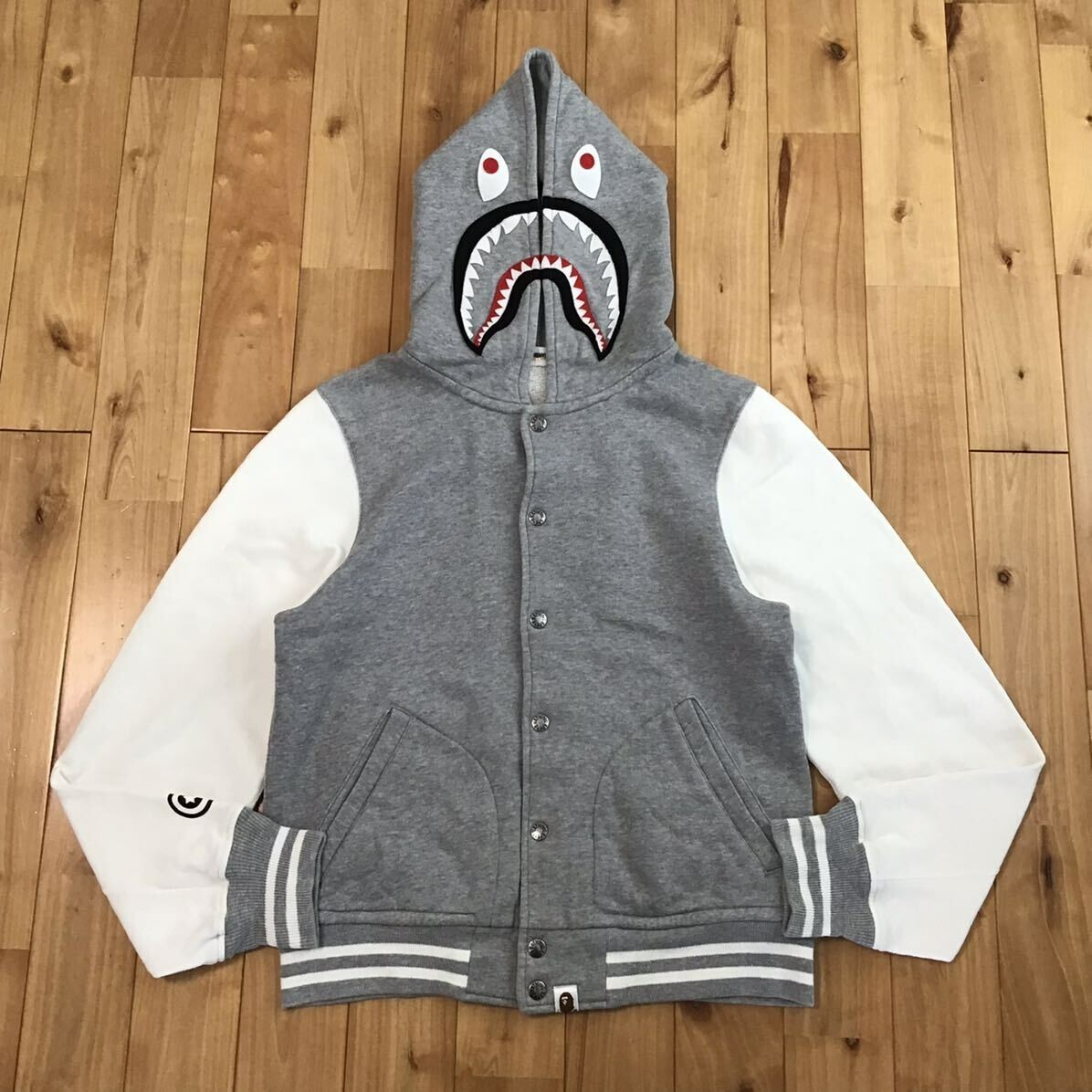 BAPE Sweat Shark Hoodie Varsity Jacket a bathing ape NIGO Size S