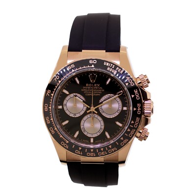 Rolex Daytona 40mm Everose Gold Black Dial & Black Bezel 126515 | eBay