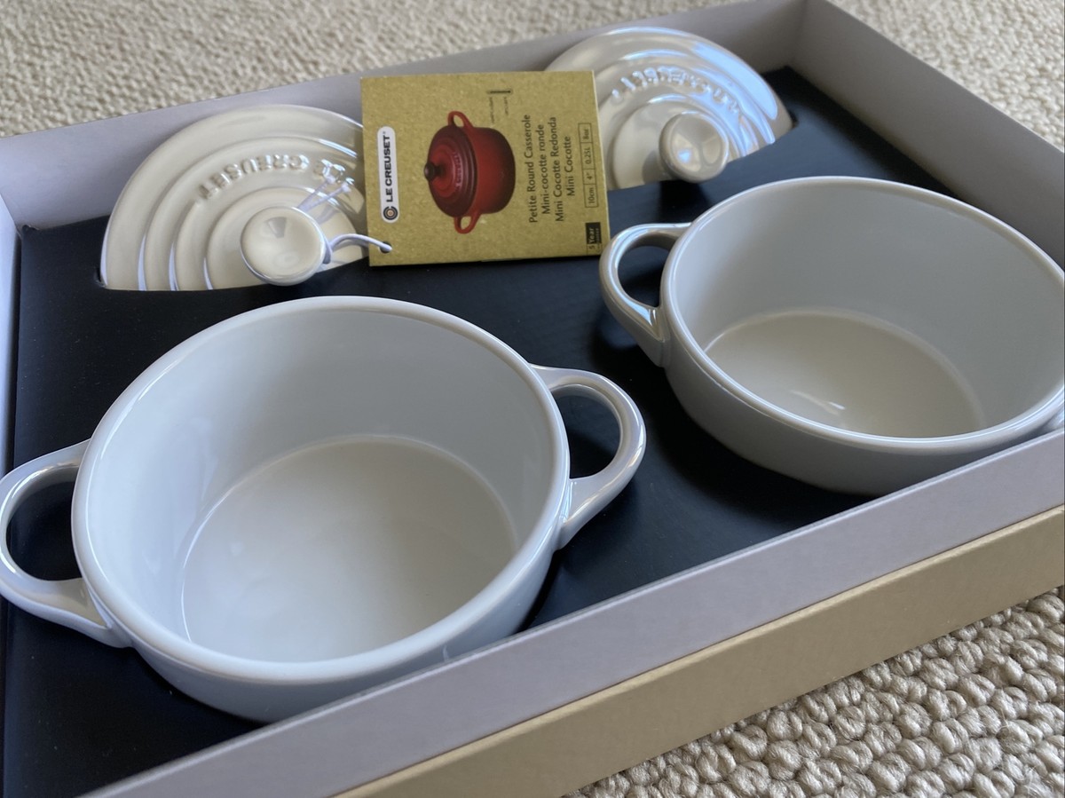 Le Creuset Ltd Edition Pearl Essence Off White Mini Round Cocotte