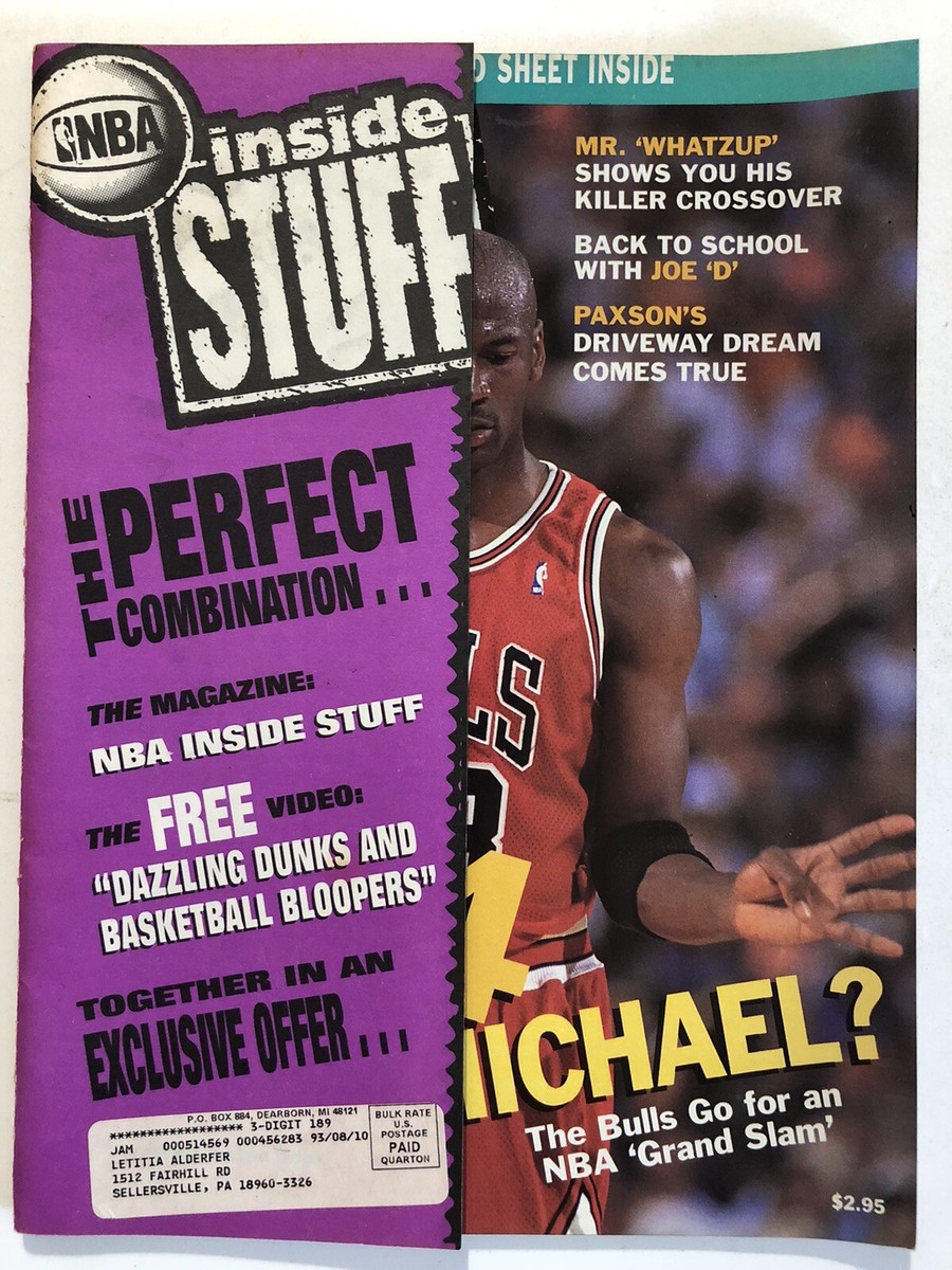 Michael Jordan NBA Inside Stuff Magazine w/ 1993 Fleer Card Sheet