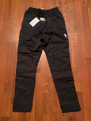 NEW Nike X Fear of God Warm Up Nylon NBA Pants Black FOG Small