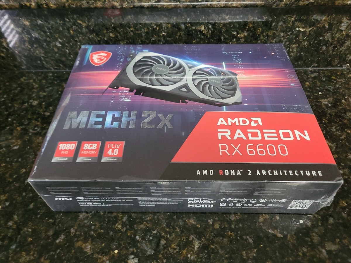 MSI RX 6600 MECH 2X 8G Gaming Graphics Card Radeon 128-bit 8GB