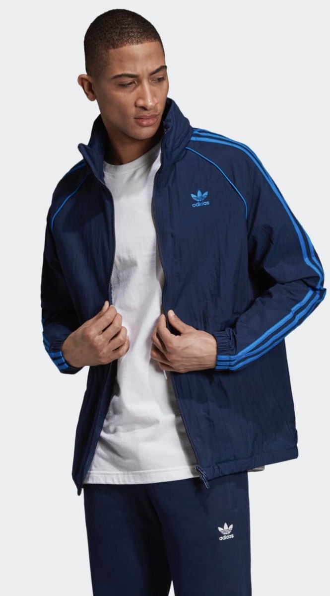 NEW Adidas Originals SST 3-Stripe Hooded Windbreaker Track Jacket
