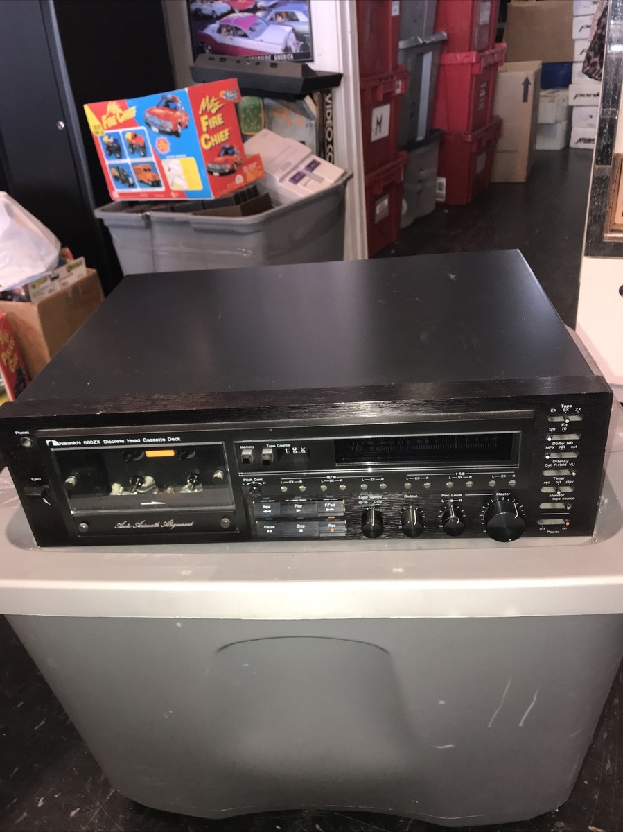 NAKAMICHI 680 ZX 3-HEAD CASSETTE PLAYER Tested & Works. ( Floor
