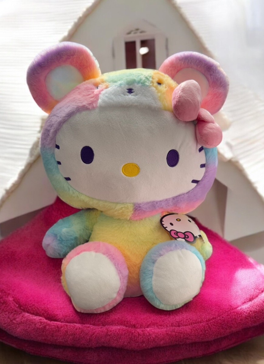 Hello Kitty 17.5” Rainbow Sherbet Teddy Bear Plush Official / BTS