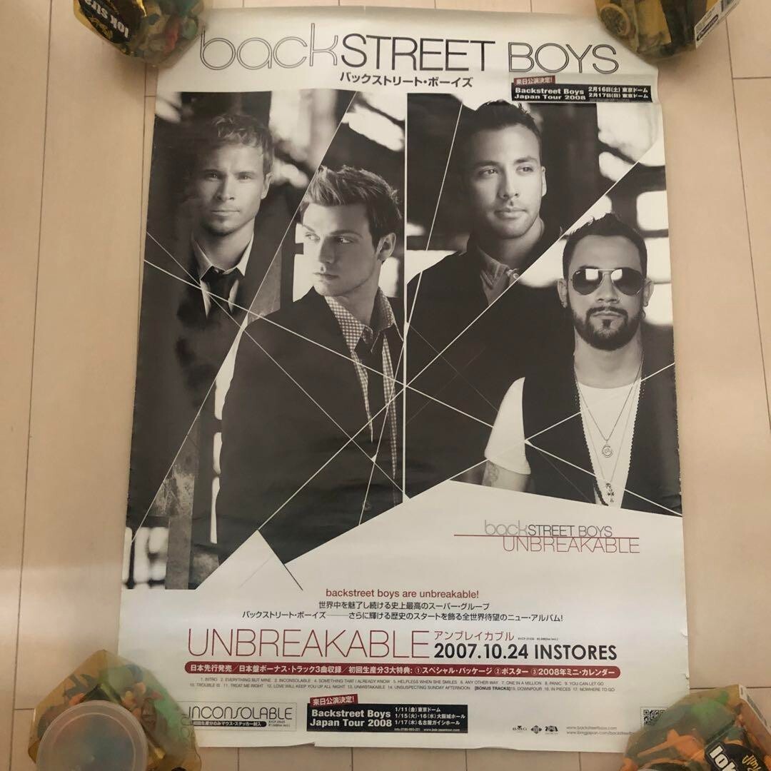 Backstreet Boys / Unbreakable 2007 Japan Original Promo Poster