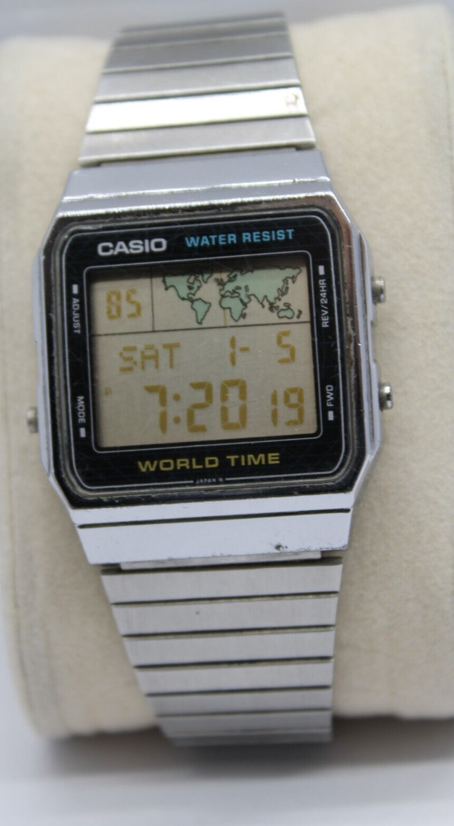 RARE CASIO WORLD TIME 643 A300U CHRONO ALARM DIGITAL VTG QUARTZ