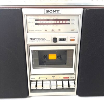 SONY CFS-V8 Luxury Stereo Radio Cassette ZILBA'P Black ZILBAP Good