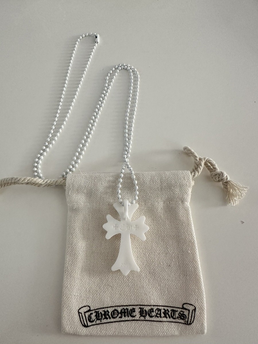 Chrome Hearts Tokyo 20th Anniversary Cross Rubber Necklace White