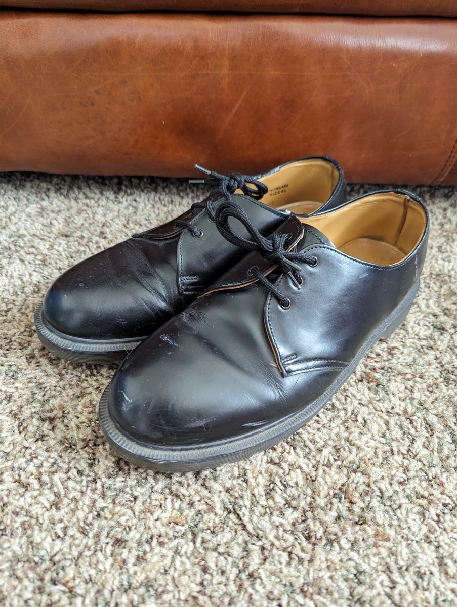 Dr Martin Shoes Made N England Black Size 8.5 1461 AW007 | eBay