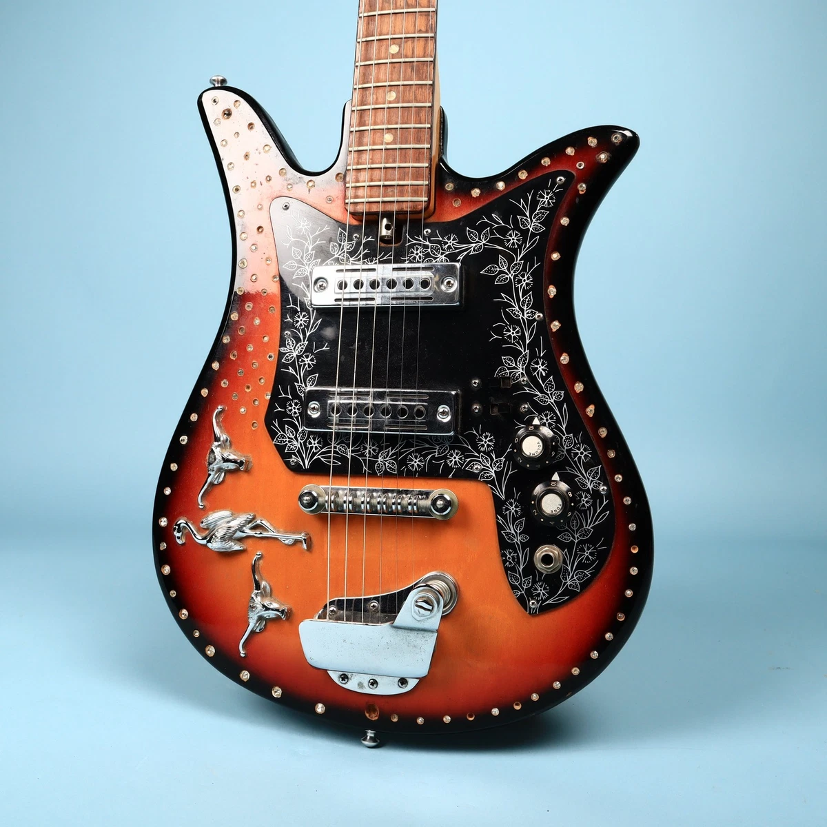 1960s Teisco Del Rey ET-200 Rhinestone Bedazzled Cowboy Guitar | eBay
