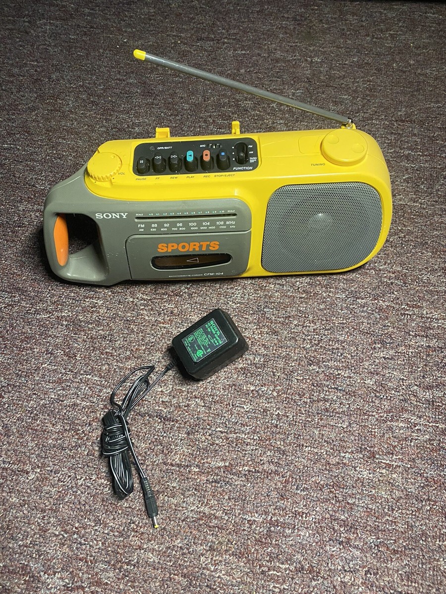 Retro￼ Sony Sports Portable Radio Cassette CFM-104 | eBay