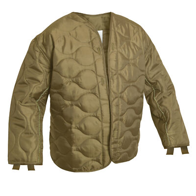 M-65 Field Jacket Liner in Coyote Brown - Insulated Quilted M65