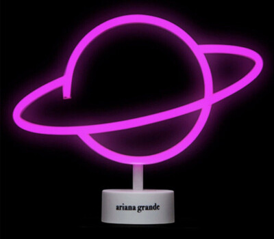ARIANA GRANDE NEON PINK DESK LAMP L/E BATTERY OPERATED LIGHT ~ New