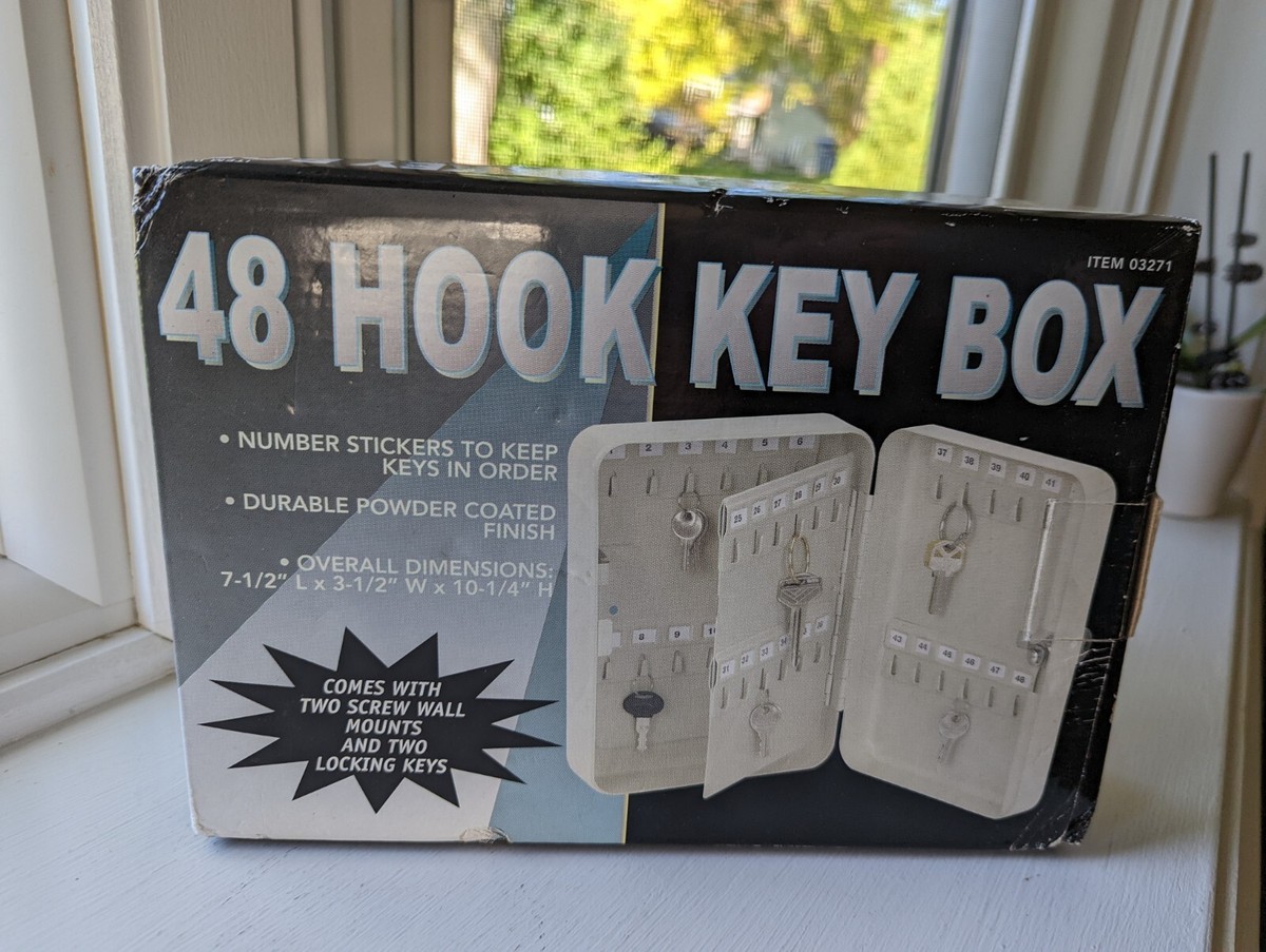 Harbor Freight 48 Hook Key Lock Box Safe Hanging Holder w/ Number