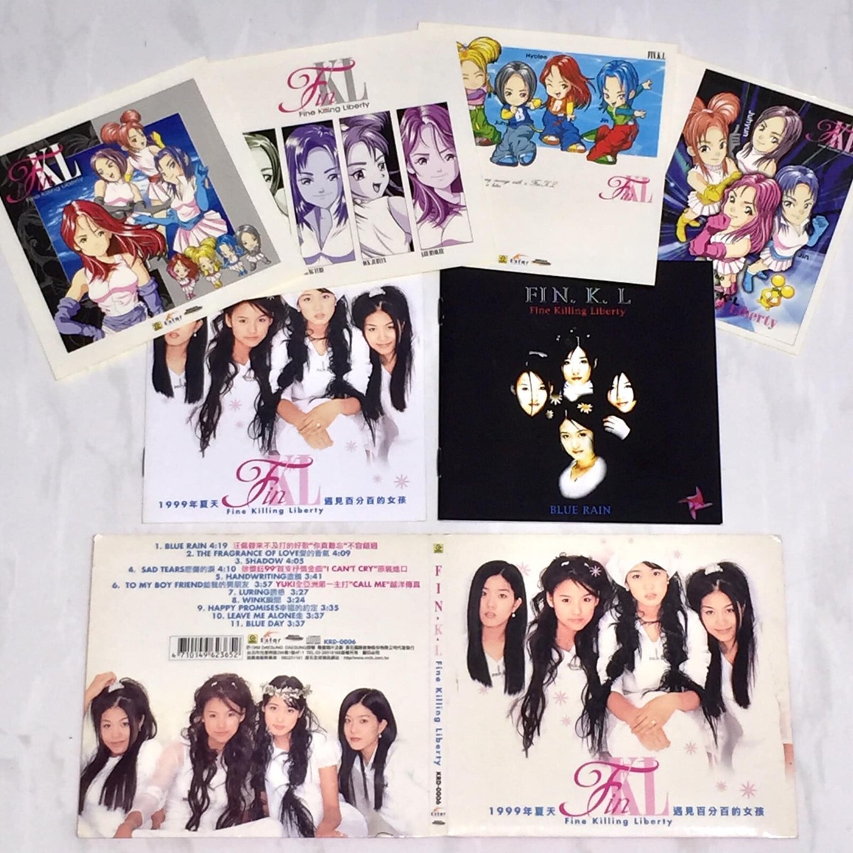 Fin.K.L FinKL 1998 Blue Rain Taiwan Digipak CD Album Promo Booklet