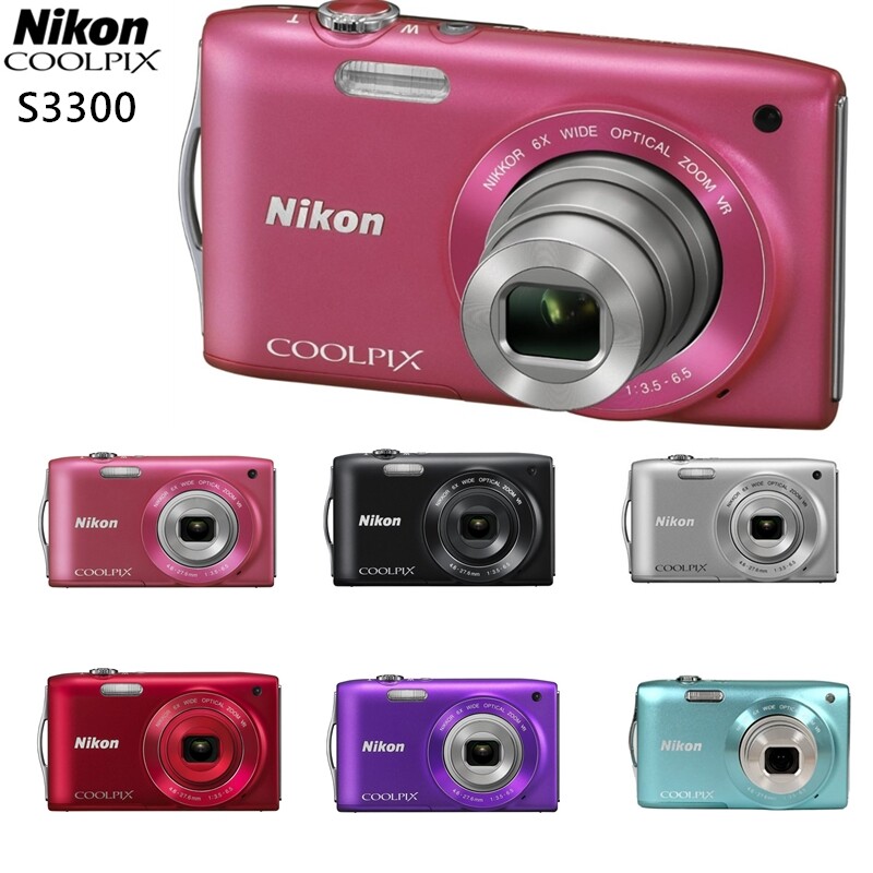 Nikon COOLPIX S3300 16.0MP Digital Camera 6x Zoom Tested English w