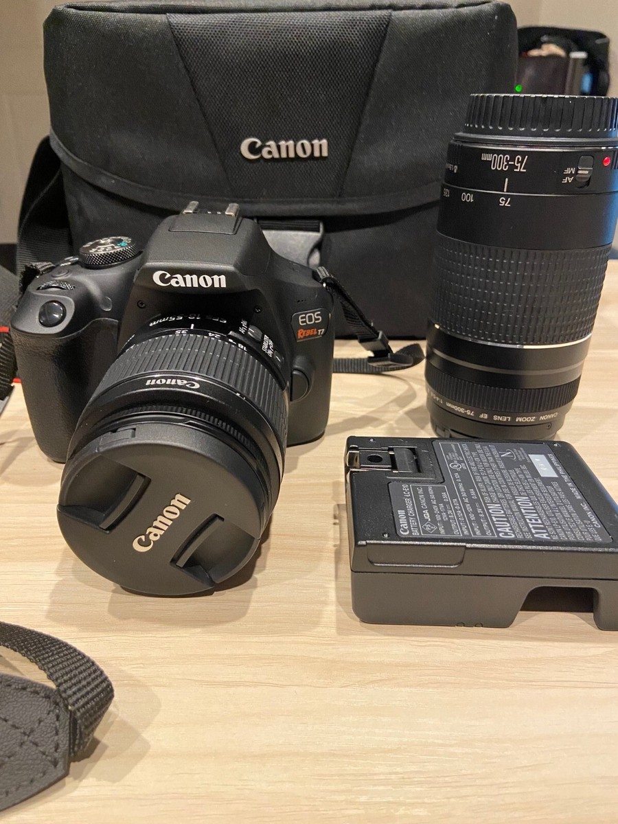 Canon-EOS Rebel T7 DSLR Video Two Lens Kit with EF-S 18-55mm and