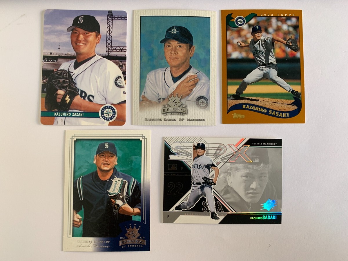 Lot of 5 Kazuhiro Sasaki Baseball Cards - JAPAN - Seattle Mariners