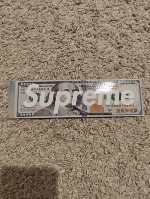 Supreme $100 Benjamin Franklin Box Logo Sticker FW25 | eBay
