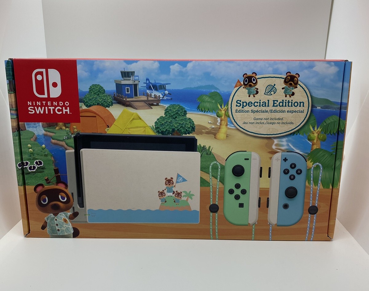 Nintendo Switch V1 Animal Crossing New Horizon Edition Clean