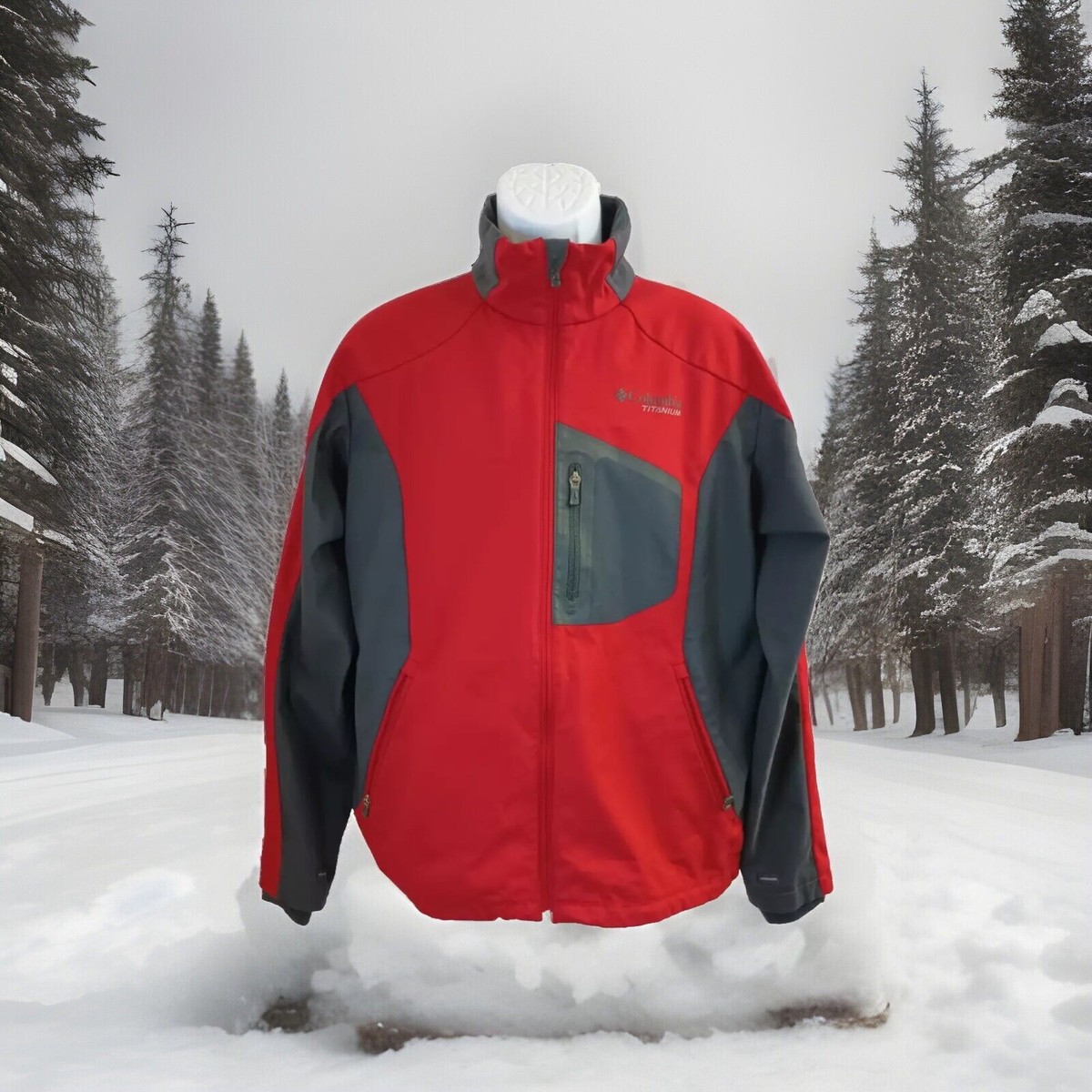 Columbia Titanium Interchange Jacket Red/Black Men's Large - Omni