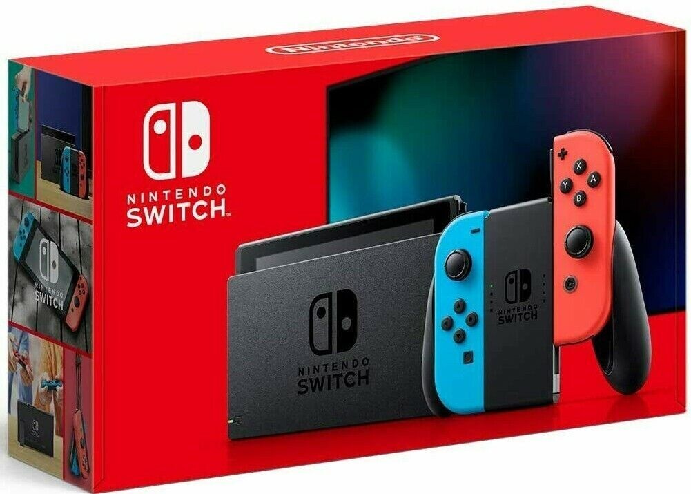 NEW Nintendo Switch 32GB Neon Console + Sonic Mania 🥏Game Bundle